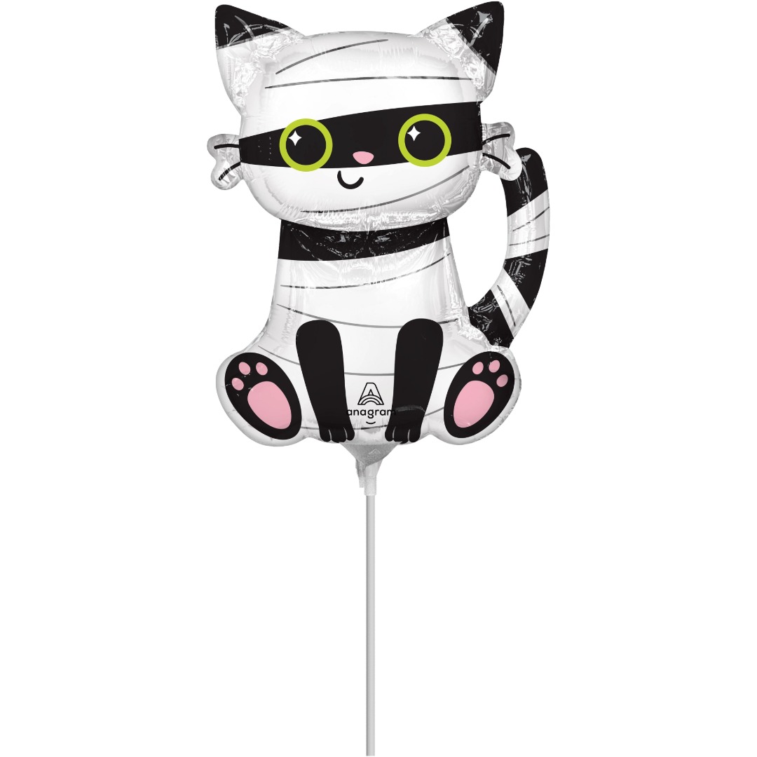 Anagram 12 inch Purr-fect Party Mummy Cat Mini Foil Balloon