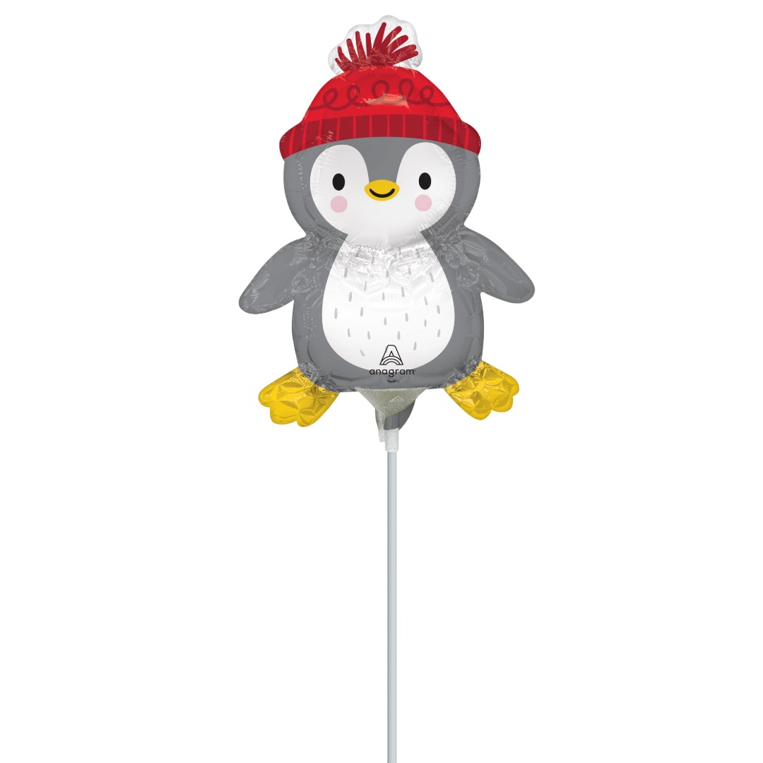 Anagram 12 inch Penguin Frosted Friends Mini Foil Balloon