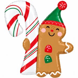 Anagram 14 inch Gingerbread Character Mini Foil Balloon