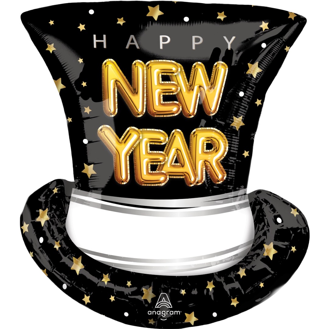 Anagram 24 inch Pop Clink Cheers Top Hat Foil Balloon
