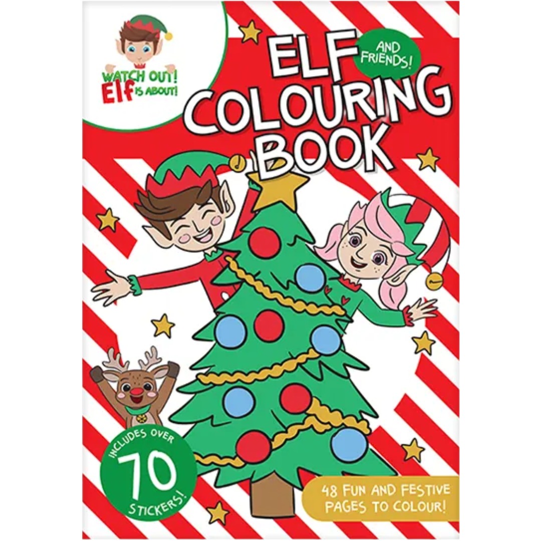 Elf Colouring Book & Sticker (48 Pages)