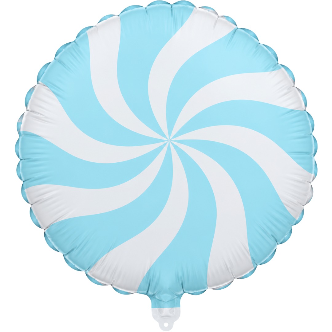 B4U Exclusive 18 inch Matte Blue & White Candy Foil Balloon