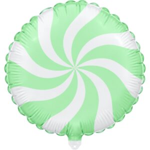 B4U Exclusive 18 inch Matte Green & White Candy Foil Balloon