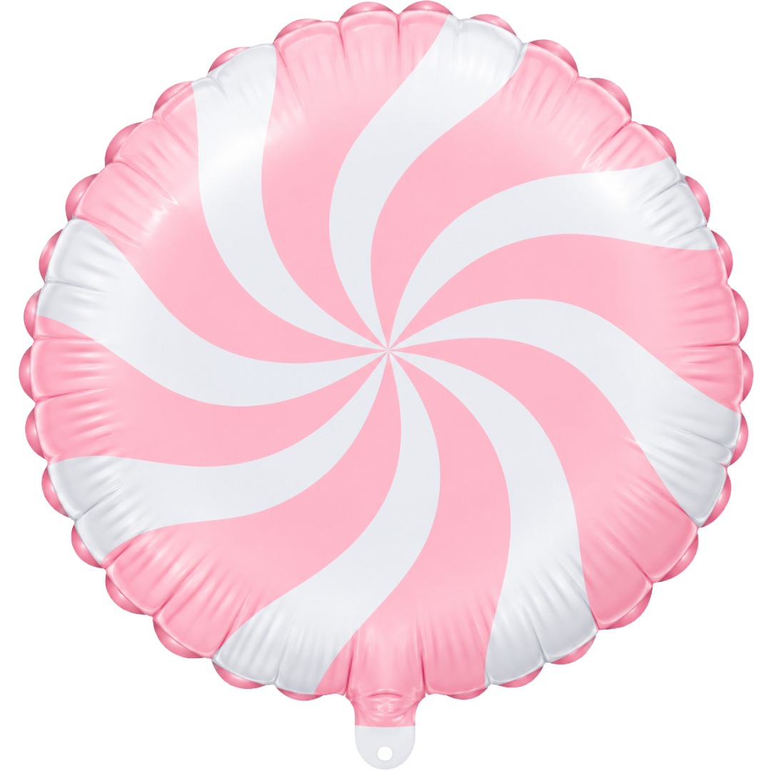 B4U Exclusive 18 inch Matte Pink & White Candy Foil Balloon