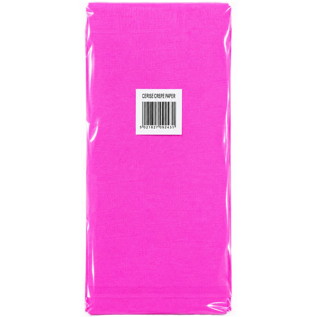 Cerise Crepe Paper 1.5M x 50cm (12pk)