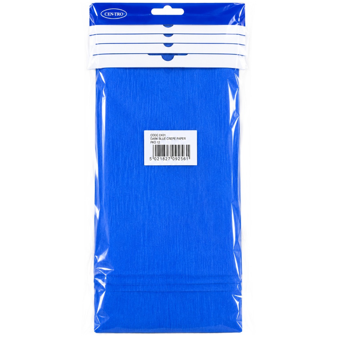 Dark Blue Crepe Paper 1.5M x 50cm (12pk)