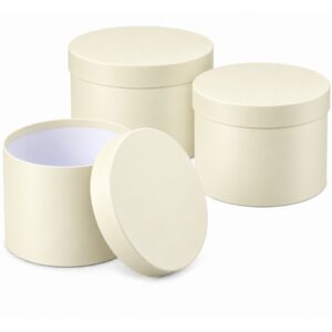 ￼Set Of 3 Hat Boxes Ivory