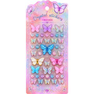 Multicolour Butterflies Self Adhesive Rhinestone Jewel Gem Stickers