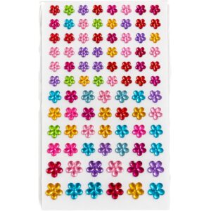 Small Assorted Self Adhesive Flowers Gemstone Stickers