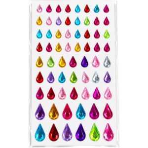 Small Assorted Self Adhesive Teardrop Gemstone Stickers