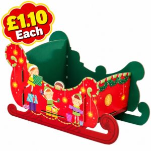 Small Christmas Elves Gift Sleigh (72pk)