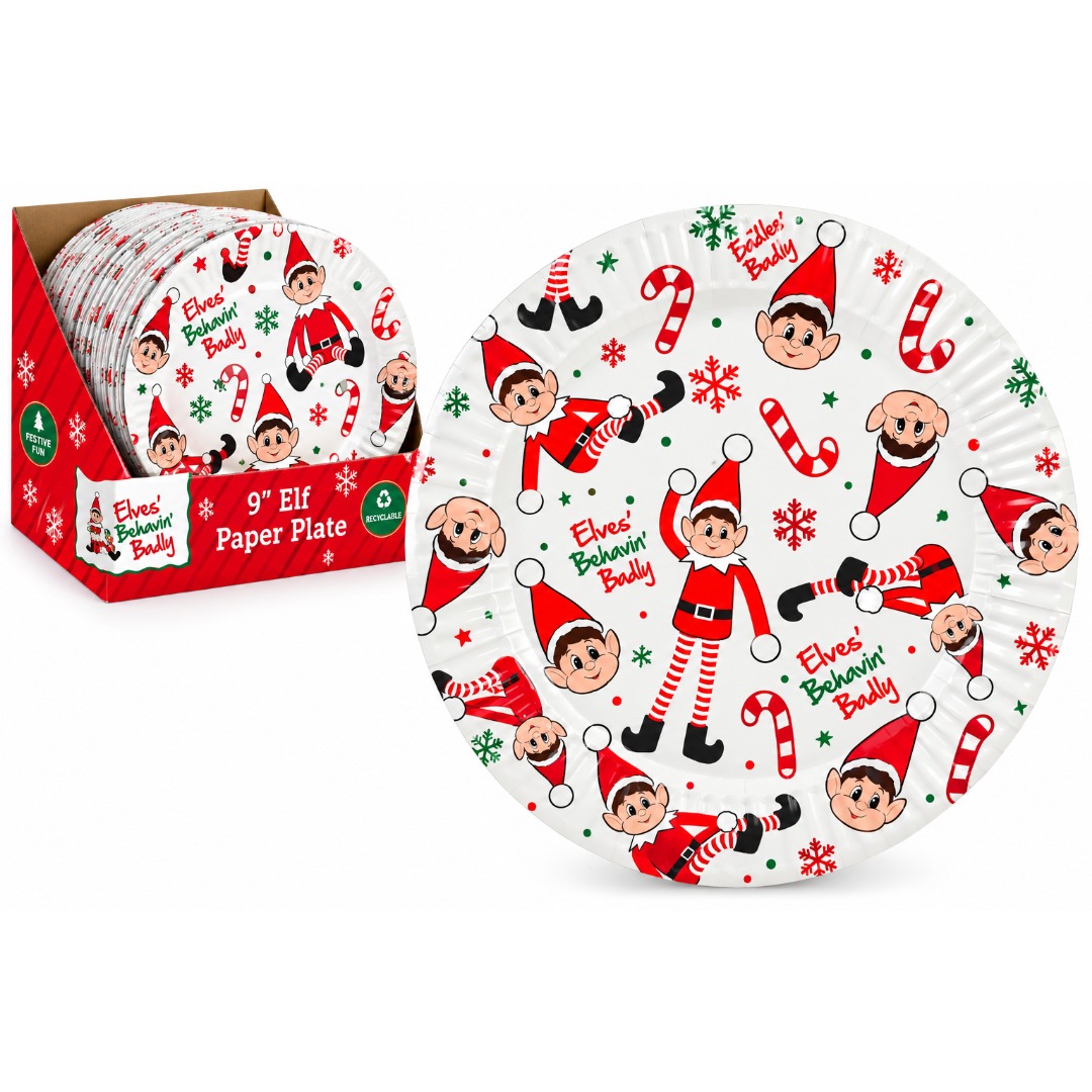 Elf Paper Plates (6 Pieces)