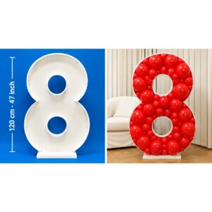 120cm Number 8 Balloon Mosaic Frame