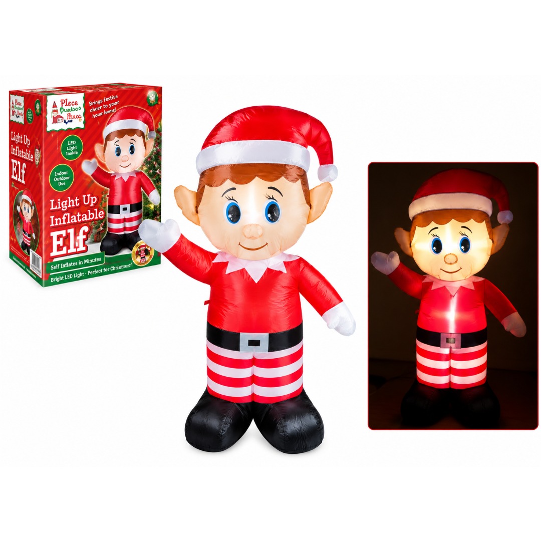 Elf Light Up & Inflatable Christmas Decoration