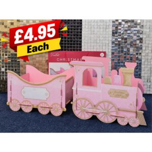 56cm Pink Christmas Express Train & Carriage Gift Box (1)