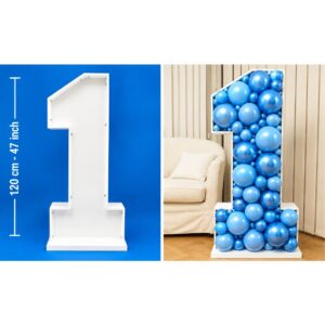 120cm Number 1 Balloon Mosaic Frame