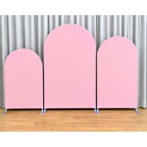 3 x Metal Round Backdrop Sailboard Stands Inc 8 Fabric Colours