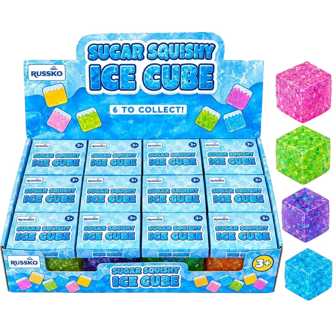 Sugar Squishy Ice Cube 6 Assorted (12pk)