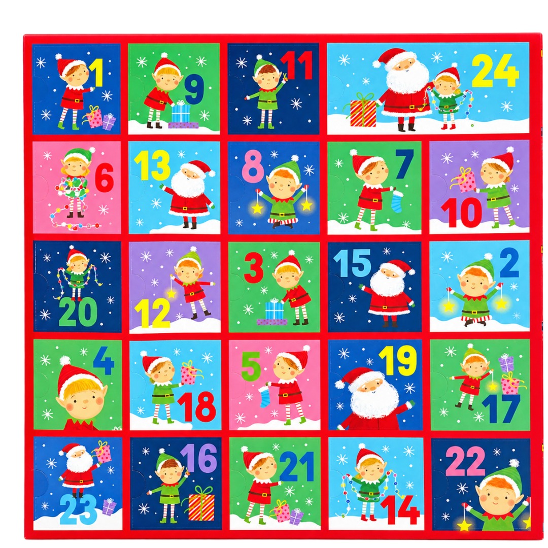 24 Day Santa & Elf Christmas Advent Calendar Box