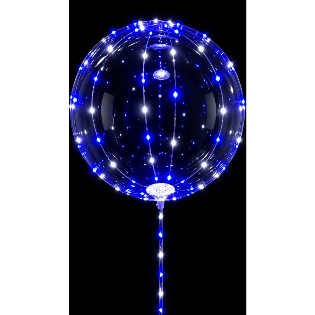 Jellyfish Blue LED 18inch BoBo Balloon Stand Package (10 Pack)