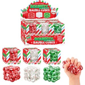 Squeeze Bauble Cube Maltose with Snowflakes (12pk)