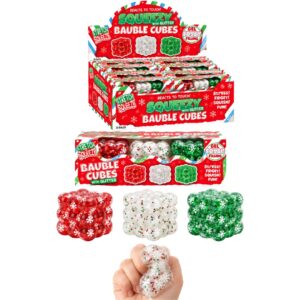 Pack Of 3 Squeeze Bauble Christmas Cubes (6pk)