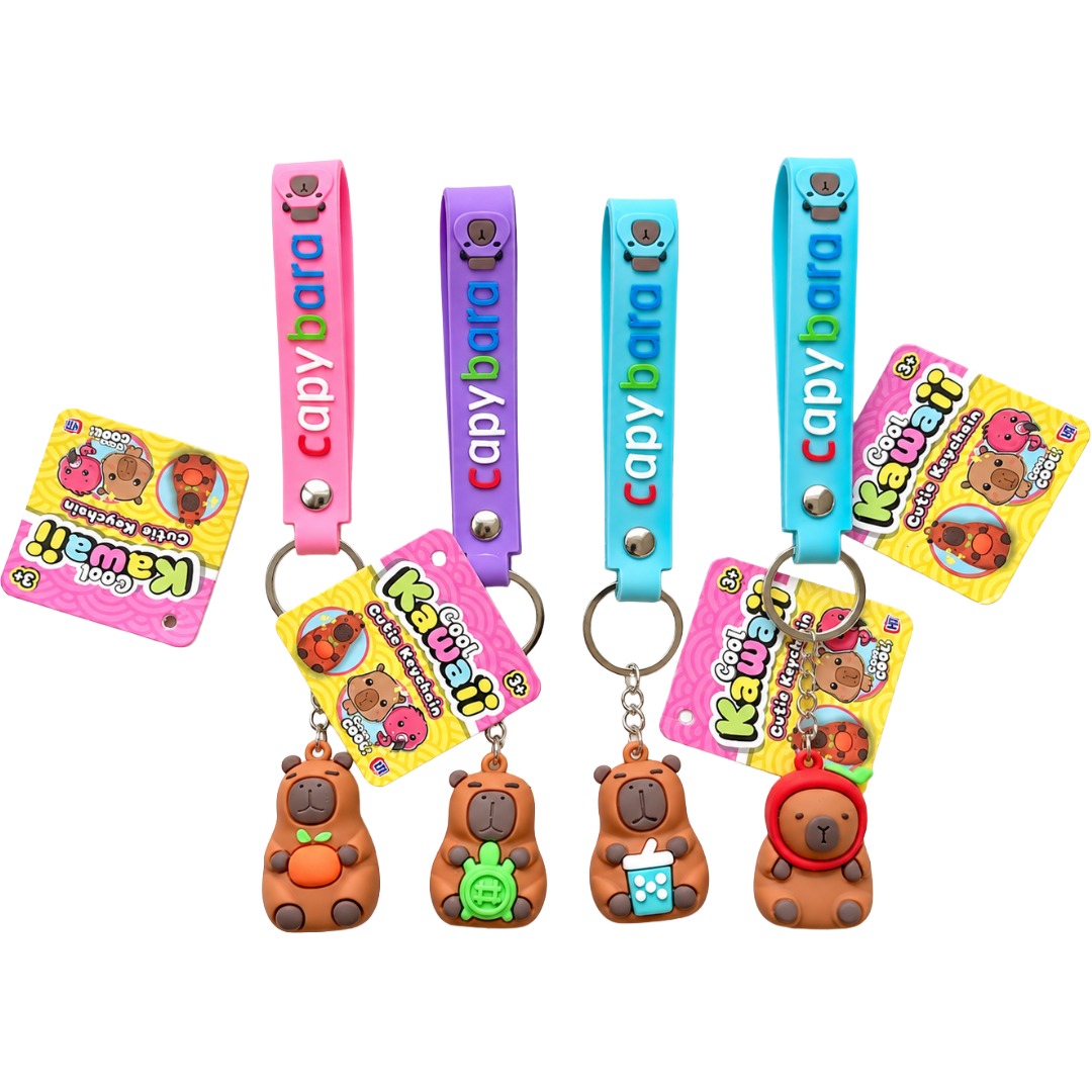 Cool Kawaii Capybara Cute Keychain Assorted (24pk)