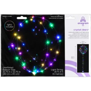 Anagram 18 Inch Crystal Clearz Balloon With Colourful LED Lights