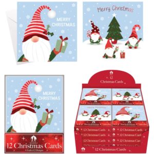 12 XMAS Cards, Acetate - Gonk Characters (24pk)