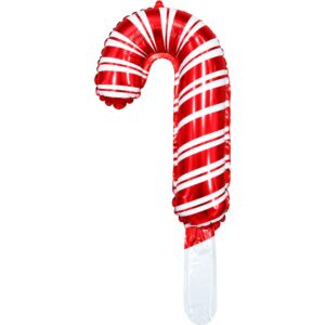B4U Exclusive 14 inch Red & White Candy Cane Foil Balloon