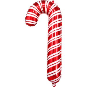 B4U Exclusive 33 inch Red & White Striped Candy Cane Foil Balloon