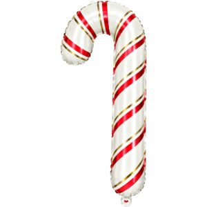 B4U Exclusive 33 inch Cream Striped Candy Cane Foil Balloon