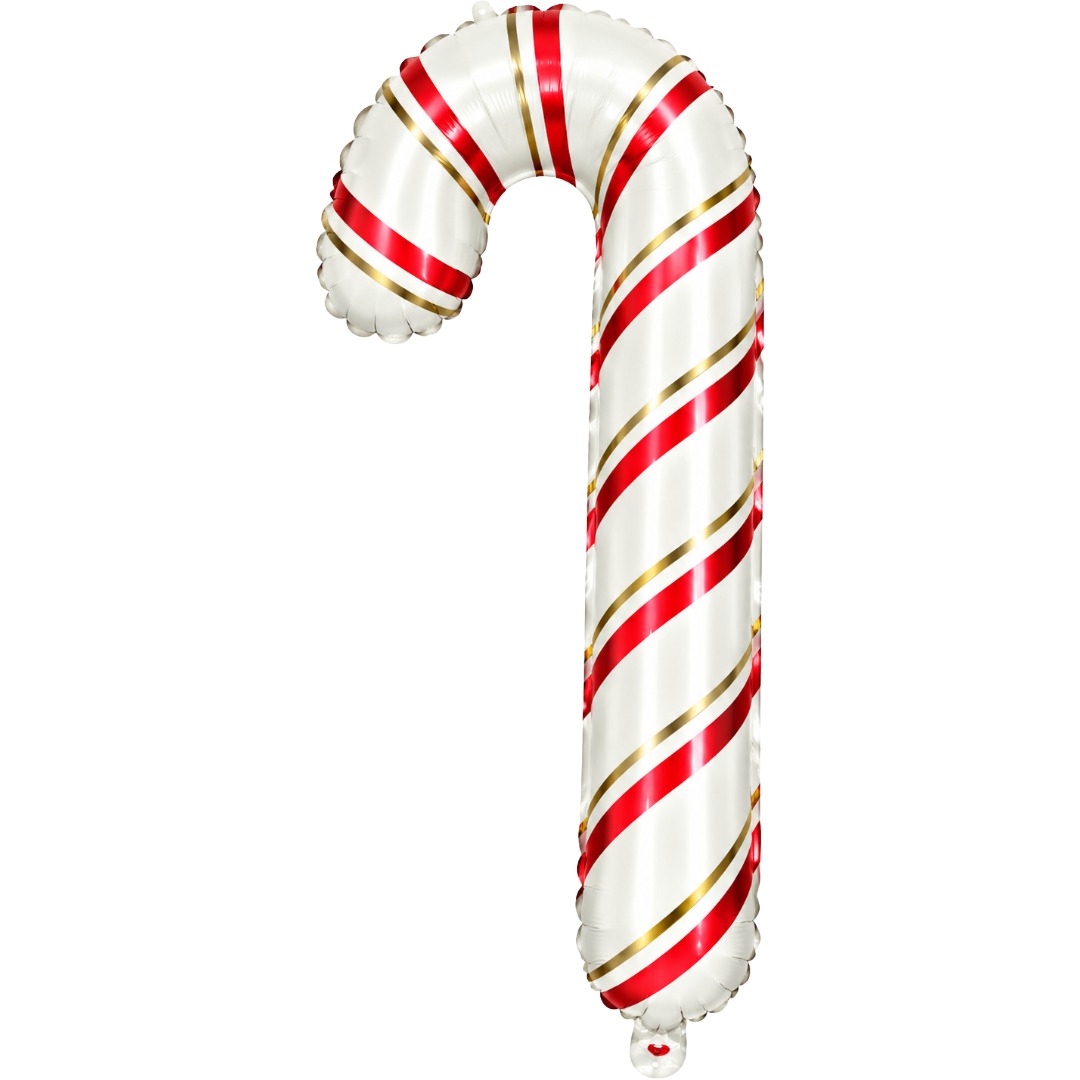 B4U Exclusive 33 inch Cream Striped Candy Cane Foil Balloon