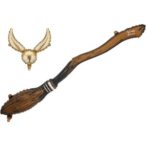 Party Deco Harry Potter Broom & Golden Snitch Foil Balloons (2)