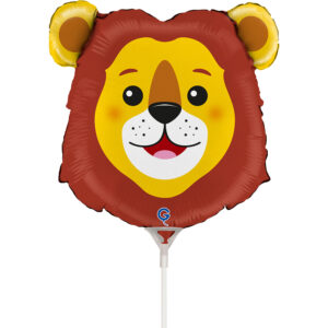 Grabo 14 inch Lion Head Mini Foil Balloon (Air Filled)