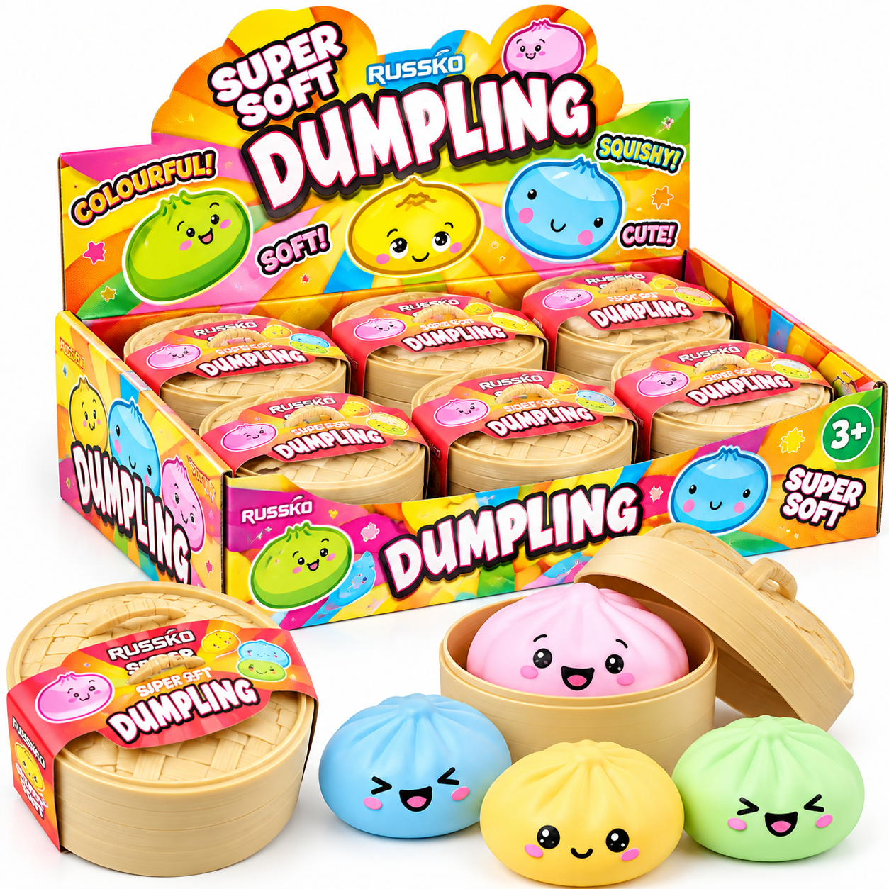 Small Super Soft Mystery Squishy Dumpling (12pk)