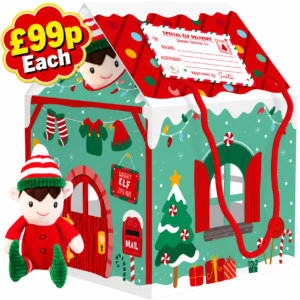 Eurowrap Christmas Elf Arrival House Box With Handles