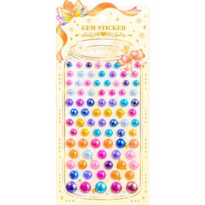 Multicolour Pearl Iridescent Self Adhesive Rhinestone Gem Stickers