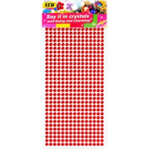 Red Self Adhesive Rhinestone Jewel Gem Stickers