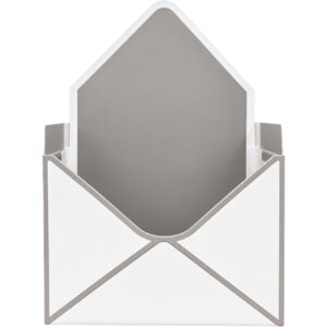 23cm White & Silver Envelope Flower Boxes (10 Pack)