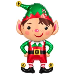 B4U 38 inch Elf Jolly Christmas Foil Balloon