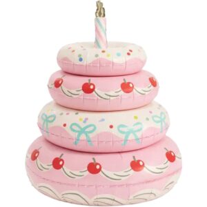 Party Deco 35 inch Pink Cake Standing Foil Balloon