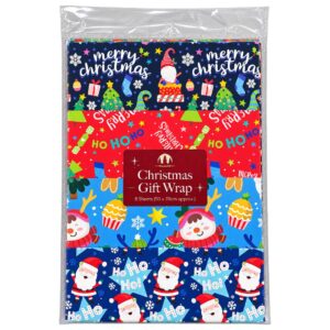 Christmas Gift Wrapping Paper 8 Sheets (50 × 70cm)